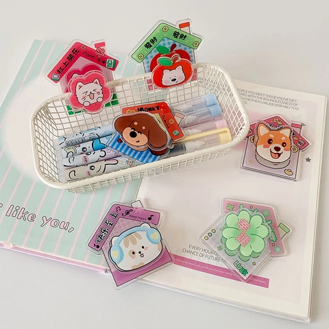 Simpatico Magnete Per Frigorifero In Acrilico Con Animali Clip Per Messaggi Supporto Per Appunti Decorativo Trasparente