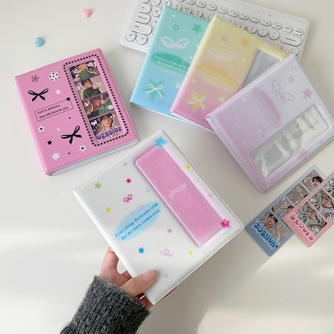 Korean Style Kpop Photocard Binder PVC Butterfly Star Heart Hollow Collect Book Mini Photo Album For Idol Cards Storage