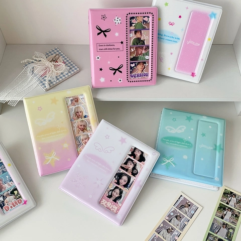 Korean Style Kpop Photocard Binder PVC Butterfly Star Heart Hollow Collect Book Mini Photo Album For Idol Cards Storage