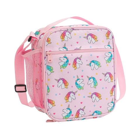 Cartoon Unicorn Kids Insulated Lunch Bag Oxford Fabric Portable Cooler Bag Shoulder Picnic Bento Food Storage Bag For Students School Outdoor