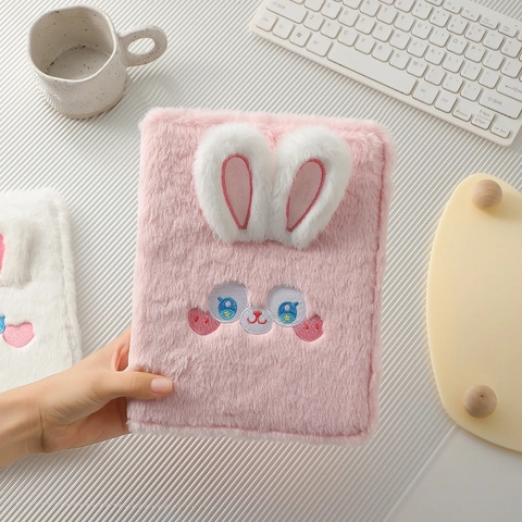 Carpeta De Fotocards Felpa Conejo Dibujos Animados Anillas Hojas Sueltas Álbum De Fotos Para Tarjetas De Ídolo Kawaii