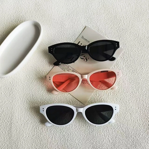 Occhiali Da Sole Cat Eye Vintage Da Donna Protezione UV400 Retro Rivetto Moda Lente In Resina
