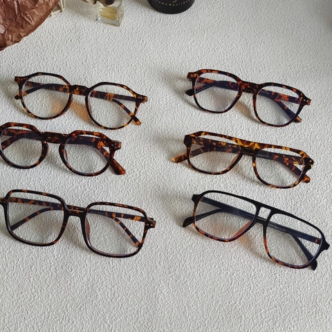 Occhiali Anti-luce Blu Tartarugati Leopardo Vintage per Donna Occhiali Neutri Retrò Montatura alla Moda