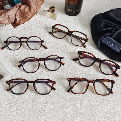 Occhiali Anti-luce Blu Tartarugati Leopardo Vintage per Donna Occhiali Neutri Retrò Montatura alla Moda