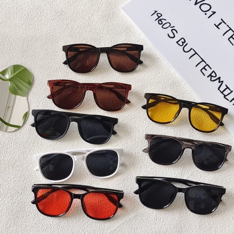 Square Sunglasses UV400 Protection Women Vintage Retro Resin Frame PC Lens Outdoor Travel Fashion Gradient Color