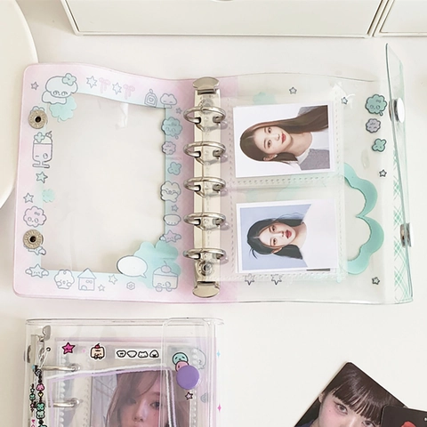Fogli Di Ricambio Per Raccoglitore M5 Carta Riempimento Trasparente Album Foto Custodie Carte Tasche Accessori Planner Cartoni Animati