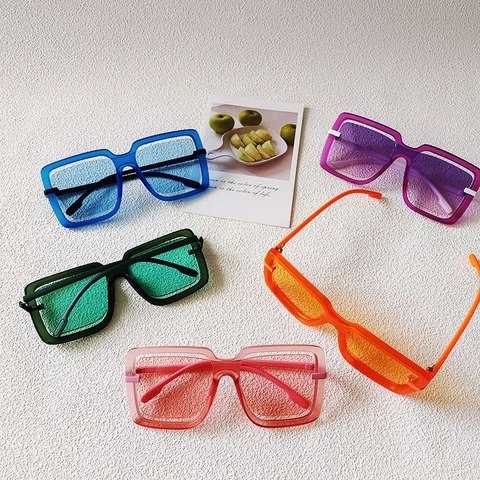 Oversized Vierkante Zonnebril Retro Hol Dubbel Frame Ontwerp Hars Lenzen UV400 Bescherming Mode Gepersonaliseerde Brillen