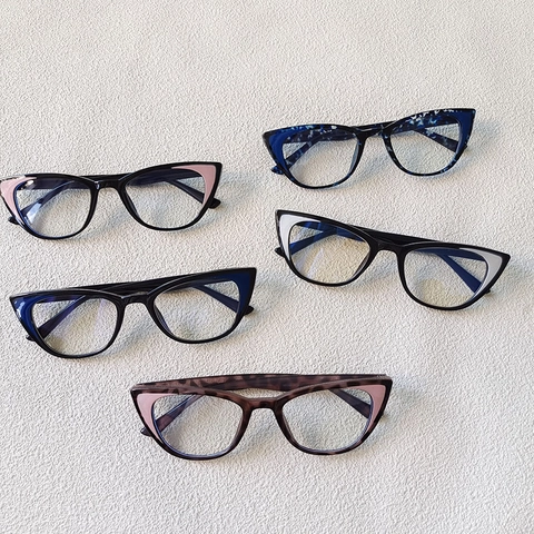 Occhiali Da Gatto Per Bambini Montature Retro Moda Anti Luce Blu Lente Chiara PC Resina Ottica Ragazzi Ragazze
