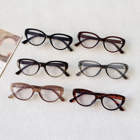 Montura De Gafas Ojo De Gato Vintage Retro Bloqueo De Luz Azul Material PC Resina Óptica Para Mujeres Y Hombres Moda