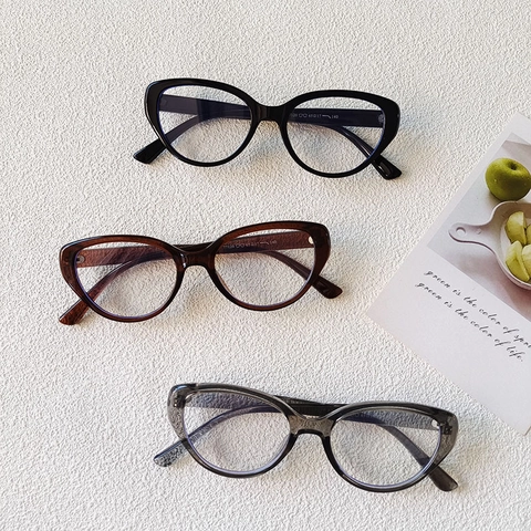 Montura De Gafas Ojo De Gato Vintage Retro Bloqueo De Luz Azul Material PC Resina Óptica Para Mujeres Y Hombres Moda