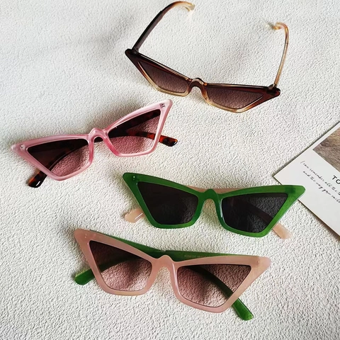 Occhiali Da Sole Occhio Di Gatto Protezione UV400 Montatura PC Piccoli Quadrati Sfumati Colori Caramella Moda Donna