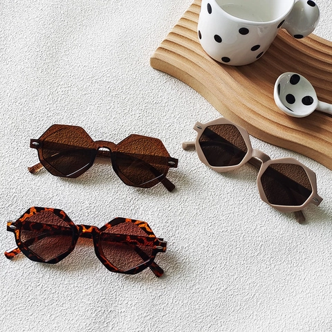Lunettes De Soleil Polygonales Rétro Monture PC Protection UV Vintage Hexagonales Pour Hommes Femmes Style Tendance