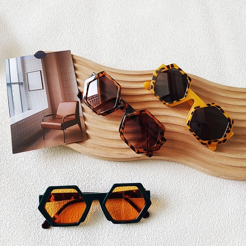 Sechseckige Sonnenbrille Mit PC Rahmen Und UV400 Schutz Mode Retro Übergroße Brille Für Damen Und Herren