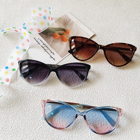 Occhiali Da Sole Occhio Di Gatto Montatura Resina Protezione UV400 Moda Retro Ovali Per Donna Uomo