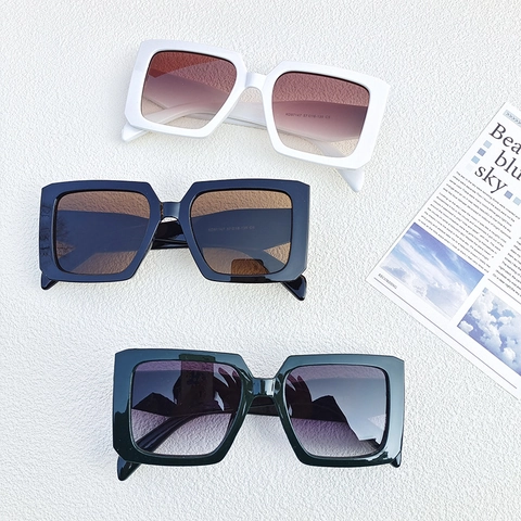 Retro Vierkante Oversized Zonnebril Voor Dames Heren Harsmontuur AC Lens UV400 Bescherming Vintage Mode Zonnebril Eyewear