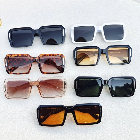 Oversized Square Sunglasses UV400 Protection Resin Frame PC Lens Vintage Fashion Unisex Eyewear Outdoor