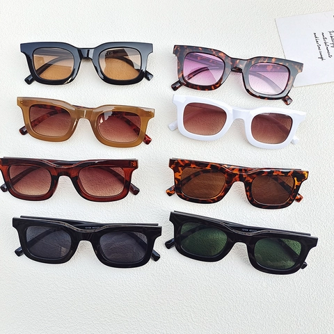 Vintage Vierkante Grote Zonnebril PC Lens Harsframe UV400 Bescherming Trendy Oversized Bril Voor Dames