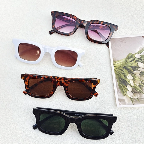 Vintage Vierkante Grote Zonnebril PC Lens Harsframe UV400 Bescherming Trendy Oversized Bril Voor Dames