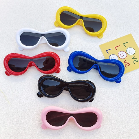 Trendy Thick Frame Oval Sunglasses Fashion Y2K Retro Bubble Sun Glasses For Women Men UV400 Protection Street Wear Accessory