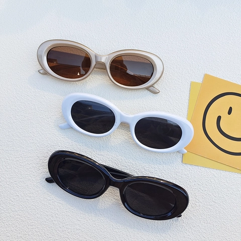 Gafas De Sol Ovaladas Retro Lentes PC Montura De Resina Protección UV400 Unisex Vintage Y2K Moda Streetwear