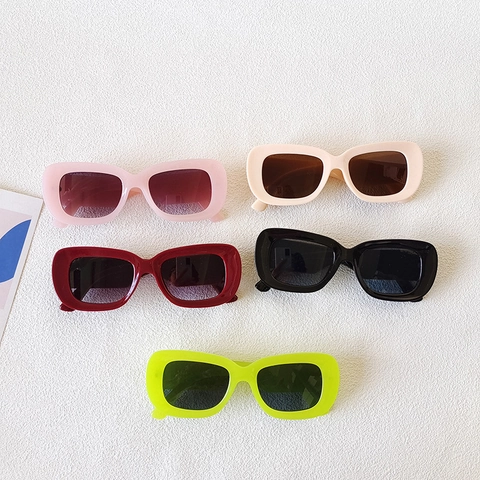 Retro Oval Rectangle Sunglasses Wide Leg Resin Frame PC Lens UV400 Protection Fashion Streetwear For Women Men