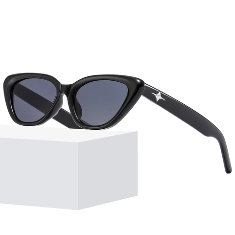 Occhiali Da Sole Cat Eye Retrò Per Donna Protezione UV400 Montatura In PC Lente AC Decorazione A Stella
