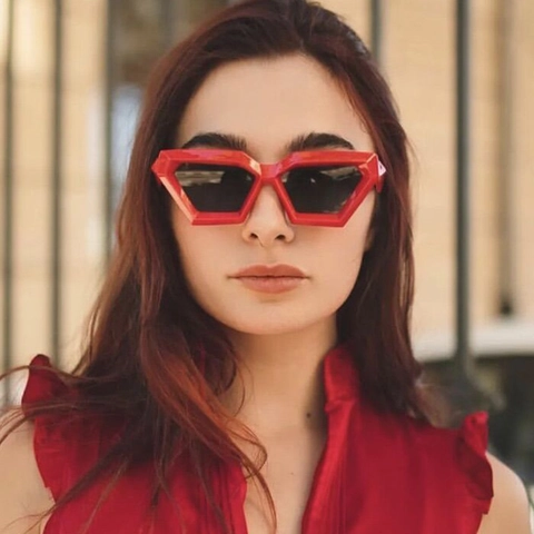 Γυαλιά Ηλίου Geometric Triangle Cat Eye PC Frame Προστασία UV400 Fashion Trendy Γυναικεία Γυαλιά
