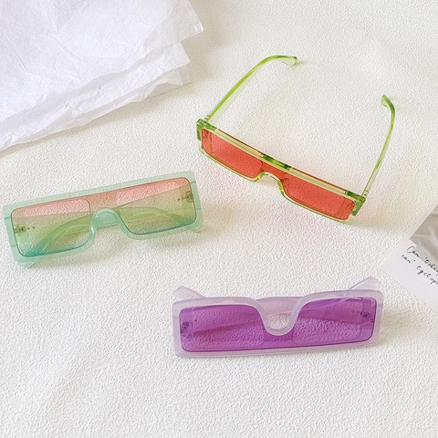 Retro Oversized Square Sunglasses Resin One Piece Lens UV400 Protection Trendy Y2K Streetwear For Women Men