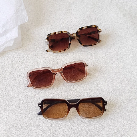 Square Frame Sunglasses Retro Fashion Leopard Print Resin Lens UV400 Sun Protection Outdoor Eyewear For Men Women