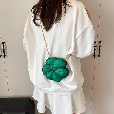 Mini Sac Bandoulière En Forme De Fleur Acrylique Coque Rigide Florale Chaîne Pochette Soirée Sac À Épaule Femmes