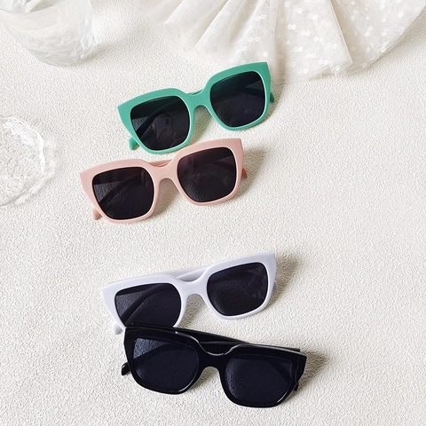 Retro Square Large Frame Sunglasses For Women Resin Lens UV400 Protection Vintage Fashion Outdoor Eyewear Sunshade