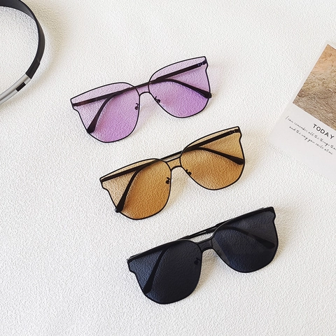 Oversized Square Sunglasses For Women Metal Frame UV400 Protection Integrated Shield Lens Retro Vintage Outdoor Eyewear