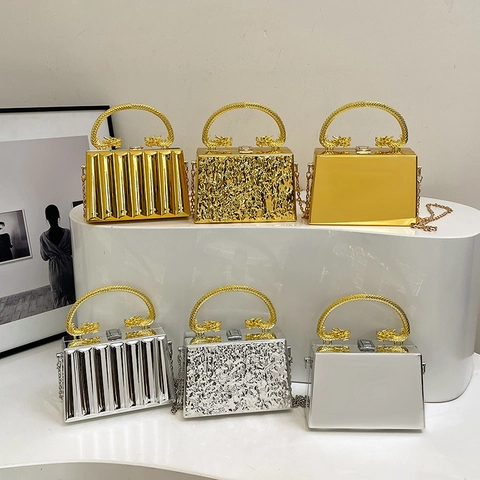 Acryl Abendtasche Mit Drachengriff Mode Box Clutch Umhängetasche Für Damen Retro Elegante Party Handtasche