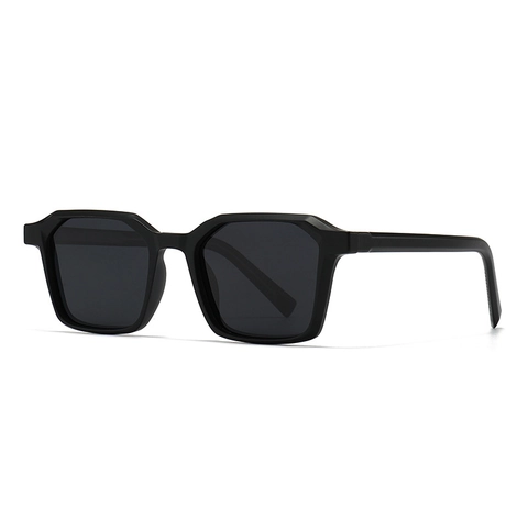 Retro Square Polarized Sunglasses PC Geometric Frame UV400 Protection Trendy Streetwear Eyewear For Men Women