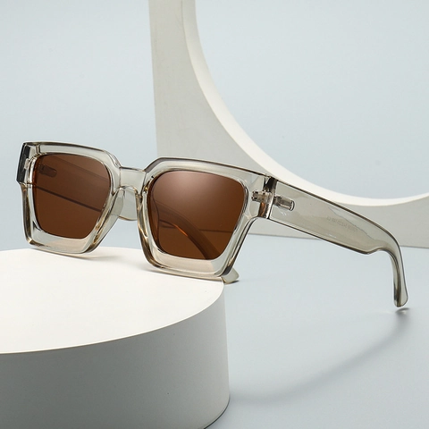 Square Polarized Sunglasses Retro PC Frame UV Protection Modern Outdoor Eyewear For Men And Women