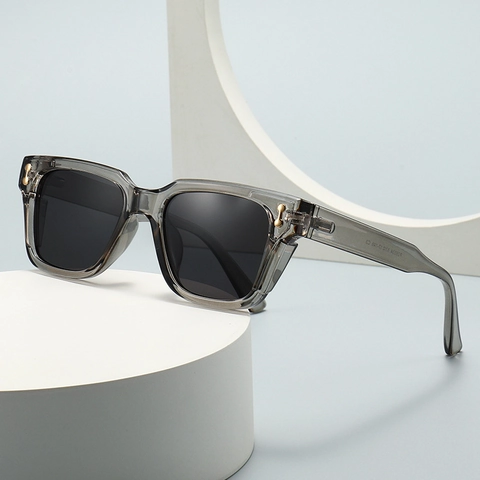 Modern Polygon Sunglasses Polarized UV Protection Square PC Frame Metal Rivet Retro Fashion Sun Glasses Men Women