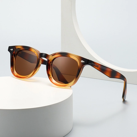 Gafas De Sol Polarizadas Redondas Retro Para Hombres Mujeres Vintage Protección UV400 Montura De Plástico Lentes PC Clásicas