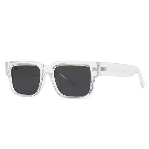Retro Square Sunglasses PC Polarized UV400 Protection Arrow Metal Rivets Fashion Eyewear Unisex