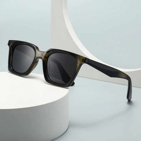 Square Polarized Sunglasses Fashion UV400 Protection PC Frame Retro Oversized Sun Glasses For Men Women Outdoor Travel
