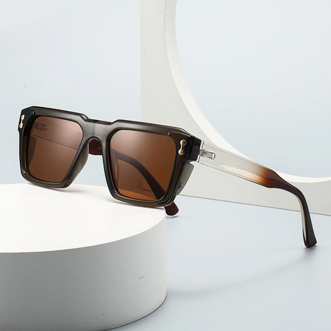 Square Frame Sunglasses Polarized UV400 Protection Plastic Retro Fashion Eyewear For Men Women Outdoor