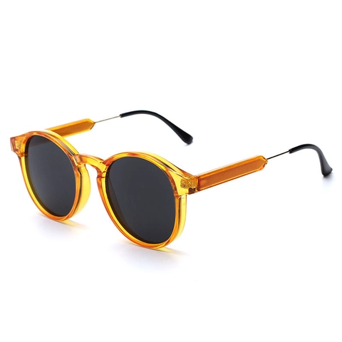 Occhiali Da Sole Rotondi Vintage Moda Retrò Protezione UV400 Montatura In Plastica Metallo Lenti AC Unisex