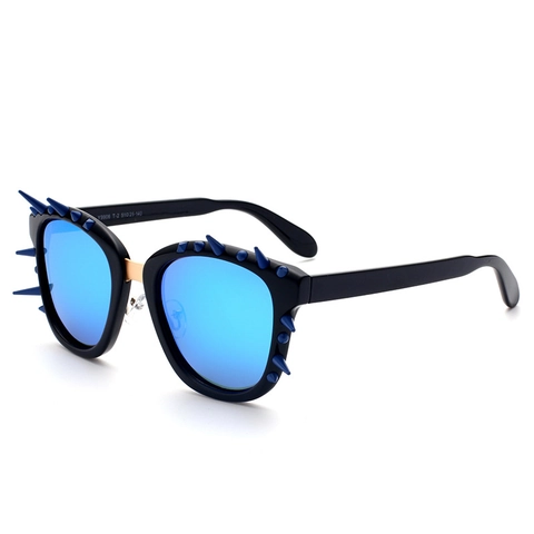 Punk Spike Sunglasses Rivet Square PC Frame UV400 Protection Gothic Hip Hop Streetwear Eyewear