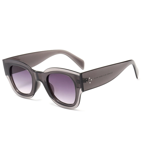 Cat Eye Sonnenbrille Retro Übergroß PC Rahmen Farbverlauf Gläser UV400 Schutz Vintage Trendy Brille Damen