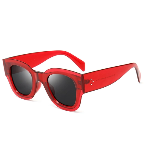 Cat Eye Sonnenbrille Retro Übergroß PC Rahmen Farbverlauf Gläser UV400 Schutz Vintage Trendy Brille Damen