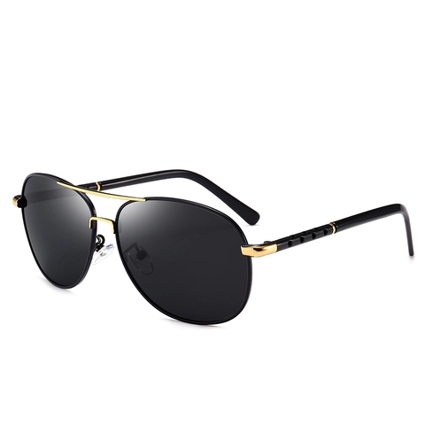 Lunettes De Soleil Aviateur Pour Hommes Polarisées Protection UV400 Monture Métal TR90 Classique Conduite Pilote