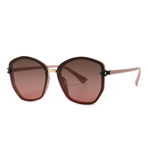 Geometrische Große Rahmen Sonnenbrille Für Frauen Polarisiert UV400 PC Metall Retro Schmetterlingsform Mode Brillen