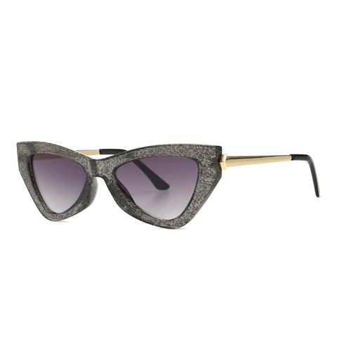 Cat Eye Sonnenbrille Retro Schmetterling Glitzer Metall Kunststoff Rahmen UV400 Farbverlauf Mode Damen