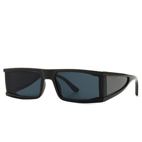Lunettes De Soleil Rectangulaires Rétro Enveloppantes Protection Latérale UV400 Monture PC Verres PC Mode Streetwear