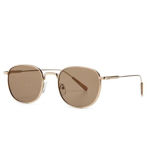 Occhiali Da Sole Rotondi Retrò Montatura In Metallo Protezione UV400 Lenti PC Sfumate Vintage Alla Moda Per Uomo Donna