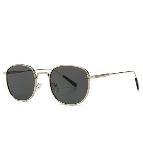 Occhiali Da Sole Rotondi Retrò Montatura In Metallo Protezione UV400 Lenti PC Sfumate Vintage Alla Moda Per Uomo Donna